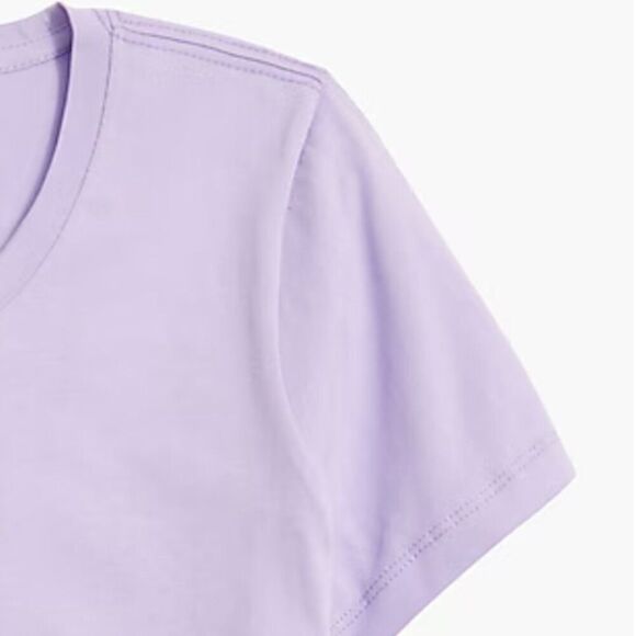 J. Crew Factory Cg033 Purple Embroidered flower graphic tee size M. NWT - Picture 3 of 12